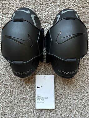 NIKE VAPOR SELECT MENS LACROSSE ARM PADS SIZE SMALL BLACK GRAY NEW